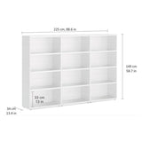 European Made Case Bookcase 3x4 Maxi White
