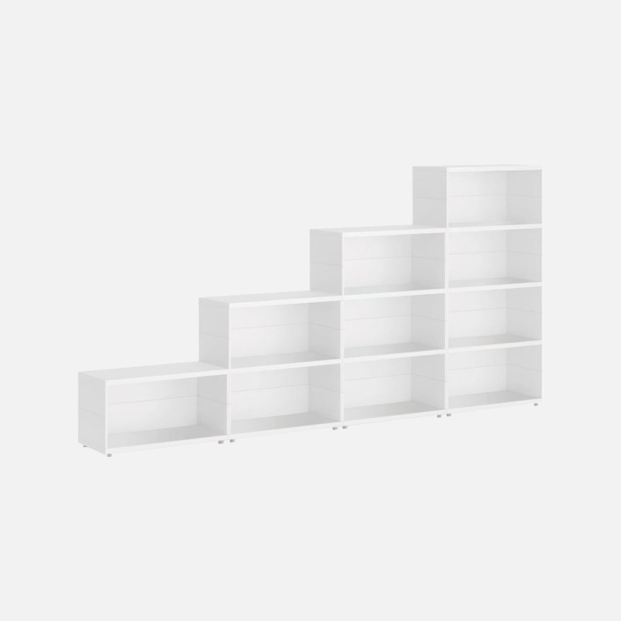 European Made Case Bookcase 4 Step Maxi White