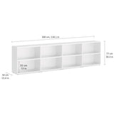 European Made Case Bookcase 4x2 Maxi White