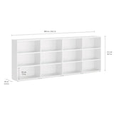 European Made Case Bookcase 4x3 Maxi White