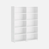 European Made Case Bookcase 2x5 Maxi White