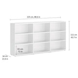 European Made Case Bookcase 3x3 Maxi White
