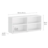 European Made Case Bookcase 2x2 Mini White