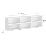 European Made Case Bookcase 3x2 Mini White