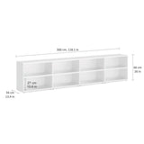 European Made Case Bookcase 4x2 Mini White