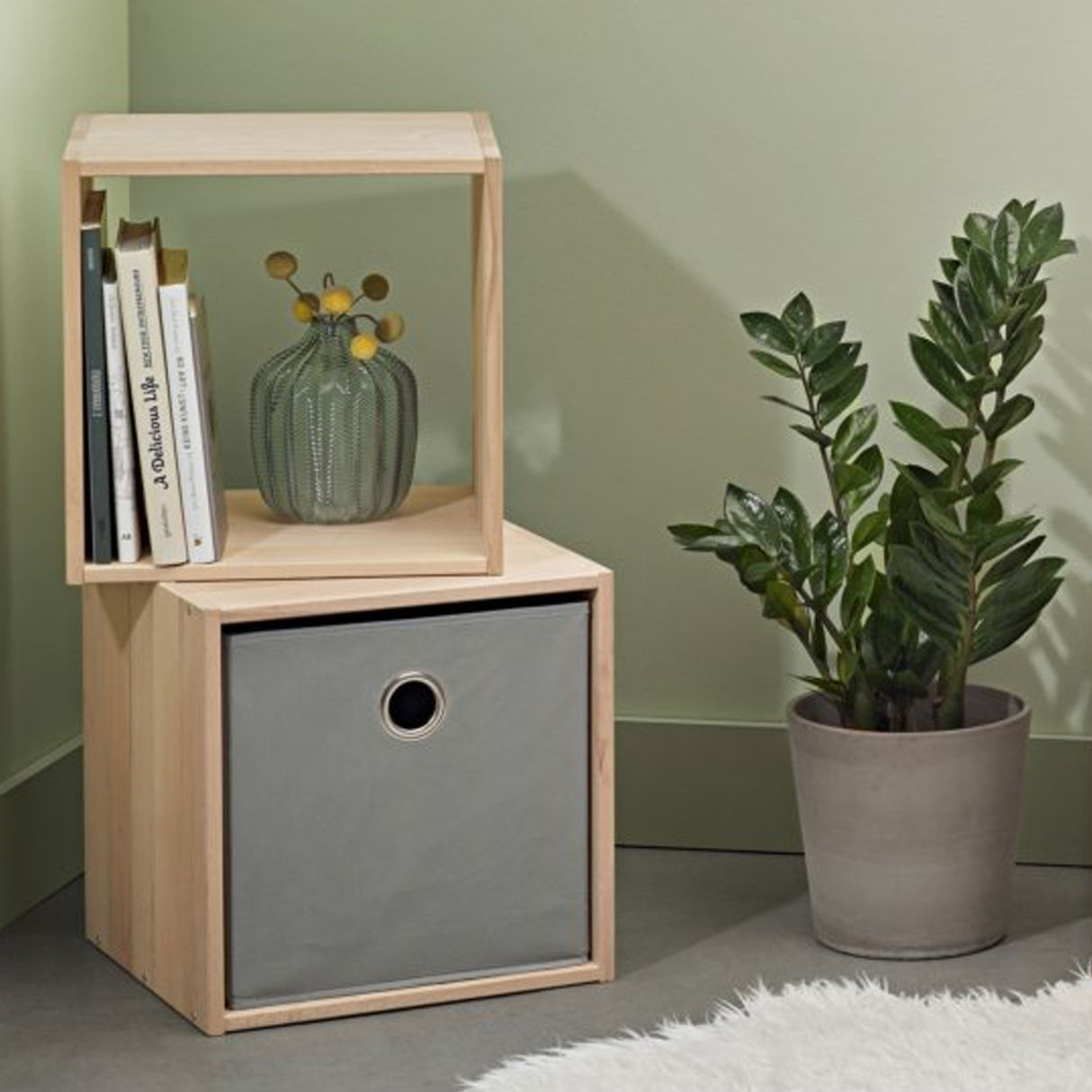 European Made Solid Wood Cube 36x36x33cm Deep