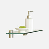 Tube Brackets Nickel Finish Small Shelf Kit 400x100x8mm