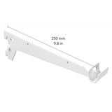 Clothes Rail 50mm Pitch Bracket White 250mm