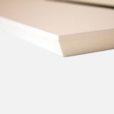 Beveled Edge Floating Shelf Matte White 600x200x32mm