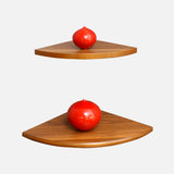 European Made Corner Floating Shelves Walnut (Double Deal)