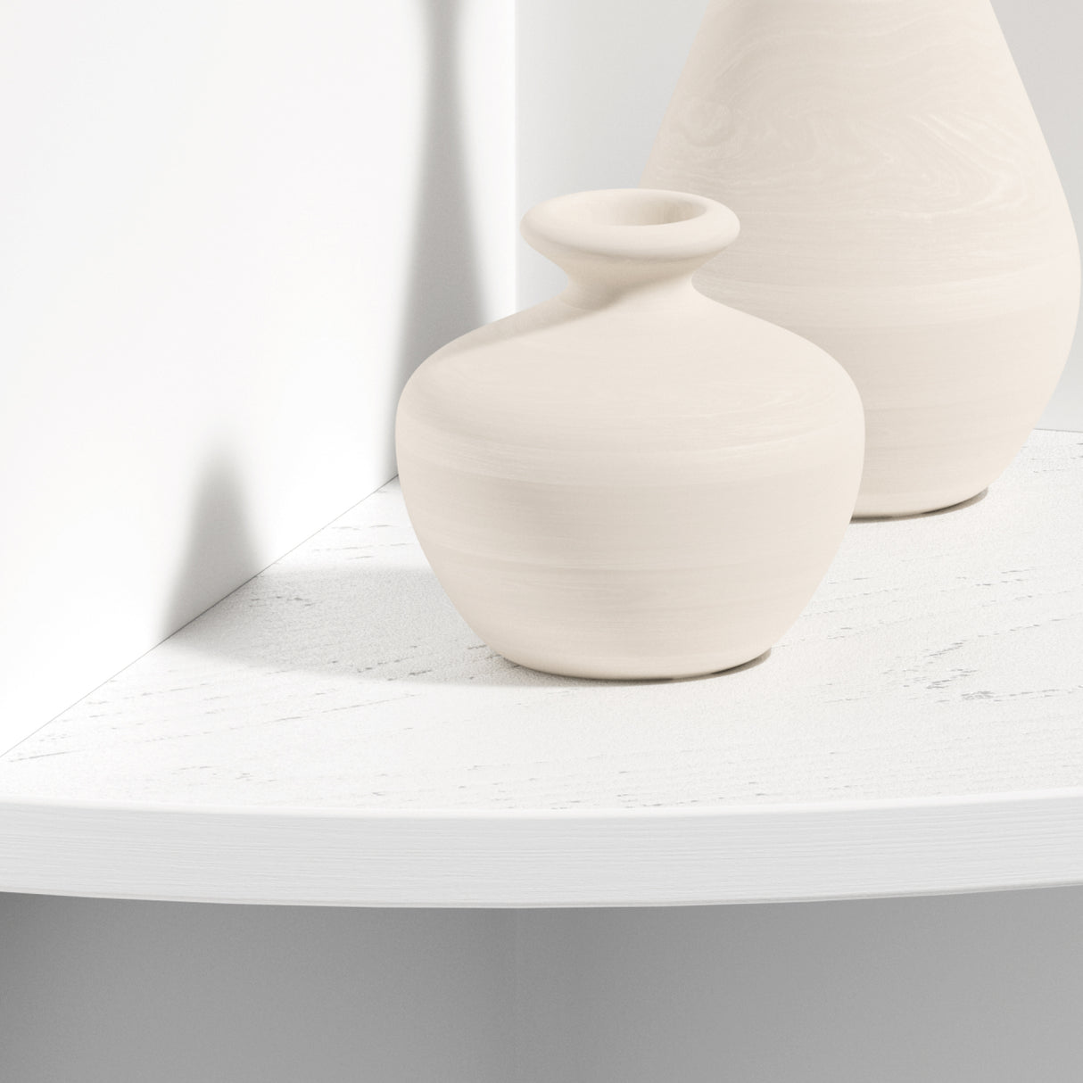 Floating Corner Shelves White 400 x 400 (Double Deal)
