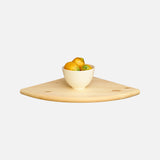 European Made Corner Floating Shelf Raw Pine 400x400x22mm