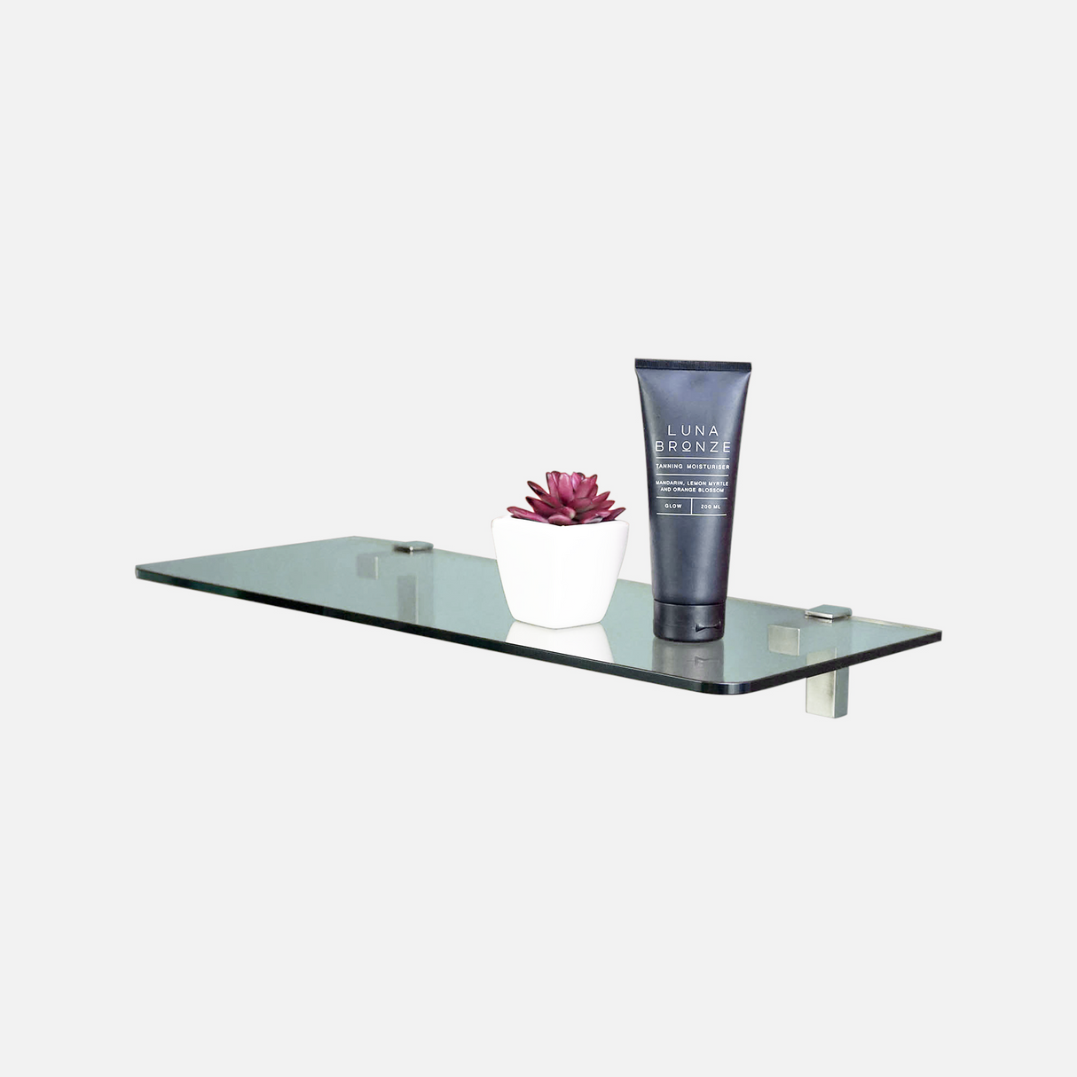 Eliot Glass Shelf Kit 600x250x8mm