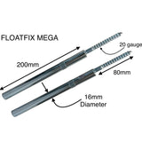 Floatfix MEGA Floating Shelf Bracket Steel 200x16mm (Pair)