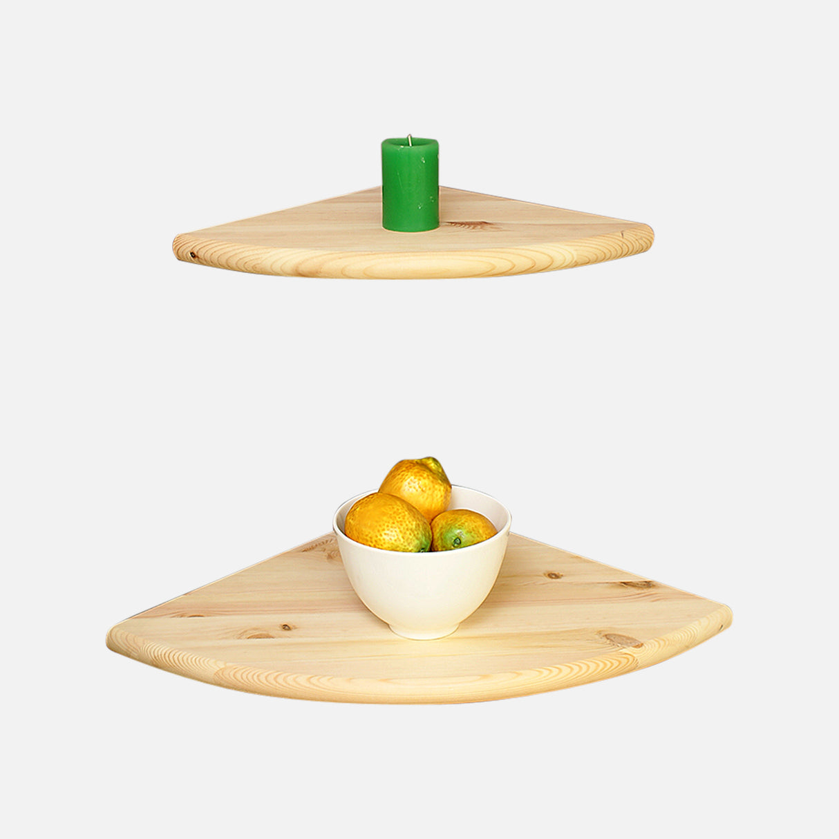 European Made Corner Floating Shelves Wood (Double Deal)