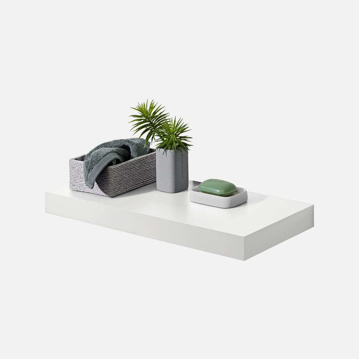 European Made Floating Shelf White 570x250x50mm