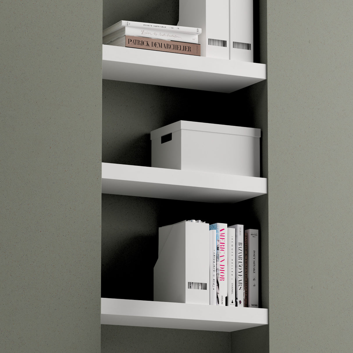 Floating Shelf Gloss White 600x250x50mm (Triple Deal)