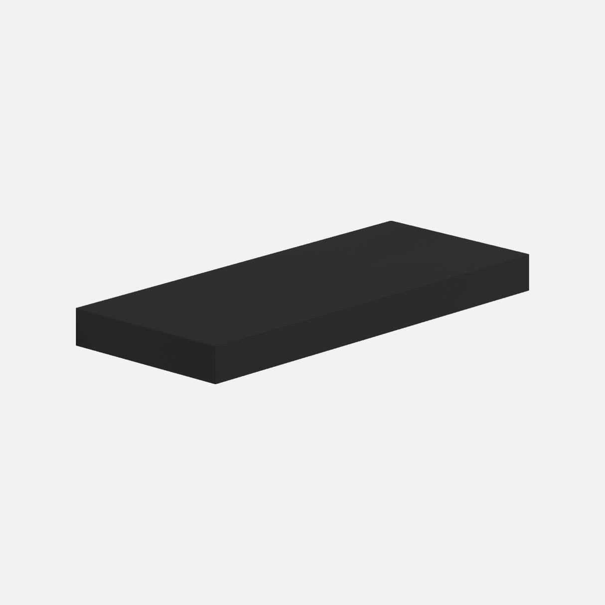 Floating Shelf Matte Black 600x250x50mm
