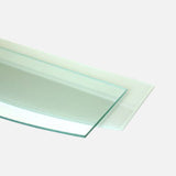 Curved Clear Glass Shelf 800x250x6mm