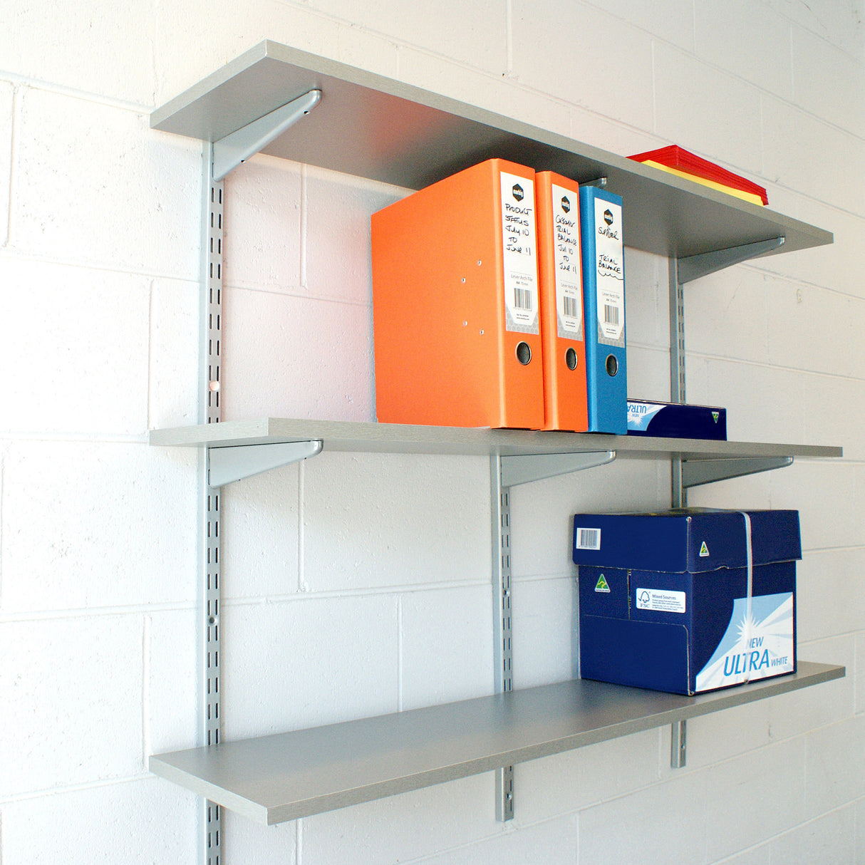 Twintrack 32mm Pitch Upright Gloss Aluminium 430mm
