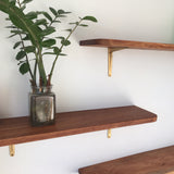 Strong Shelf Bracket Gold 140x115mm (Pair)