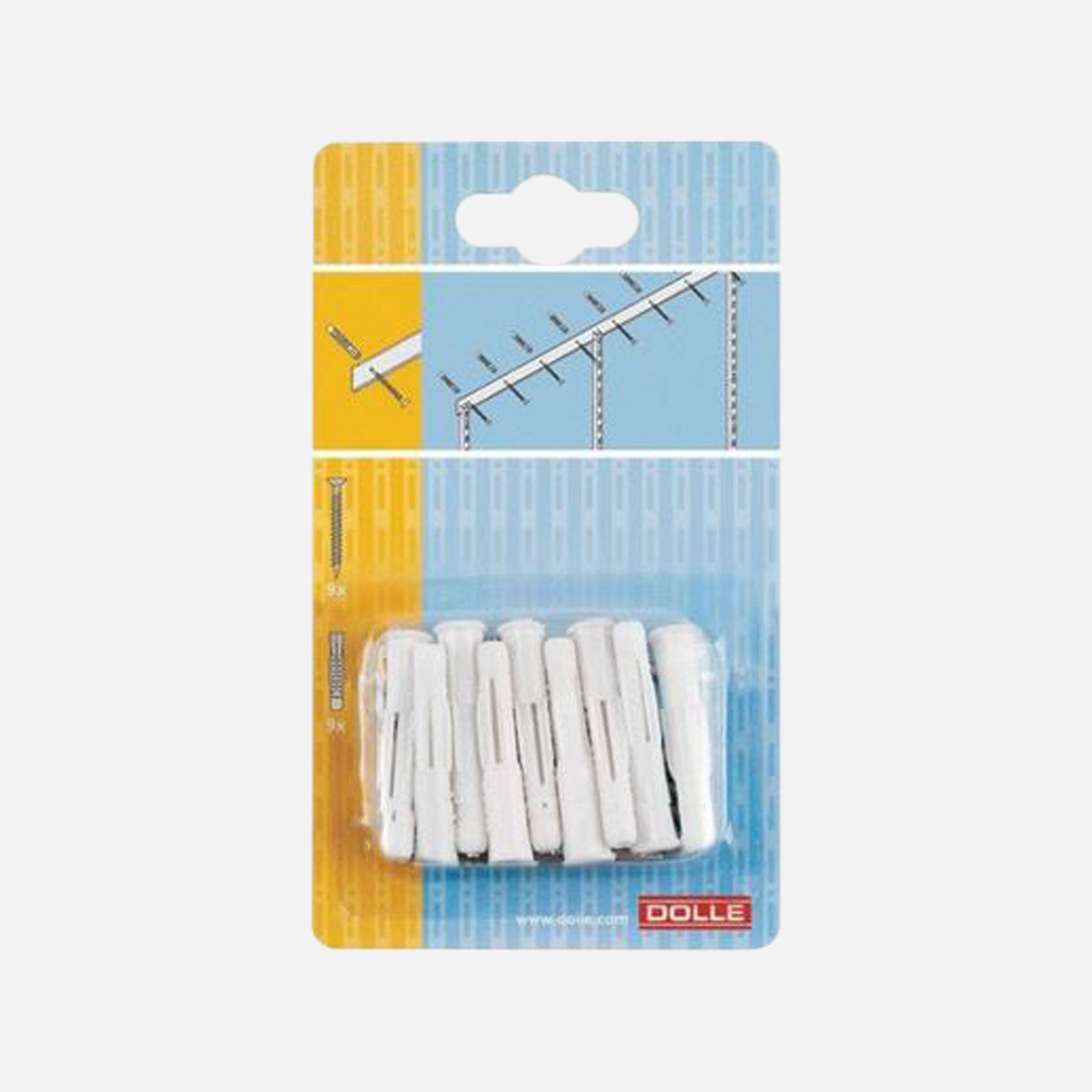 Hang Track Screws And Plugs Fixing Pack