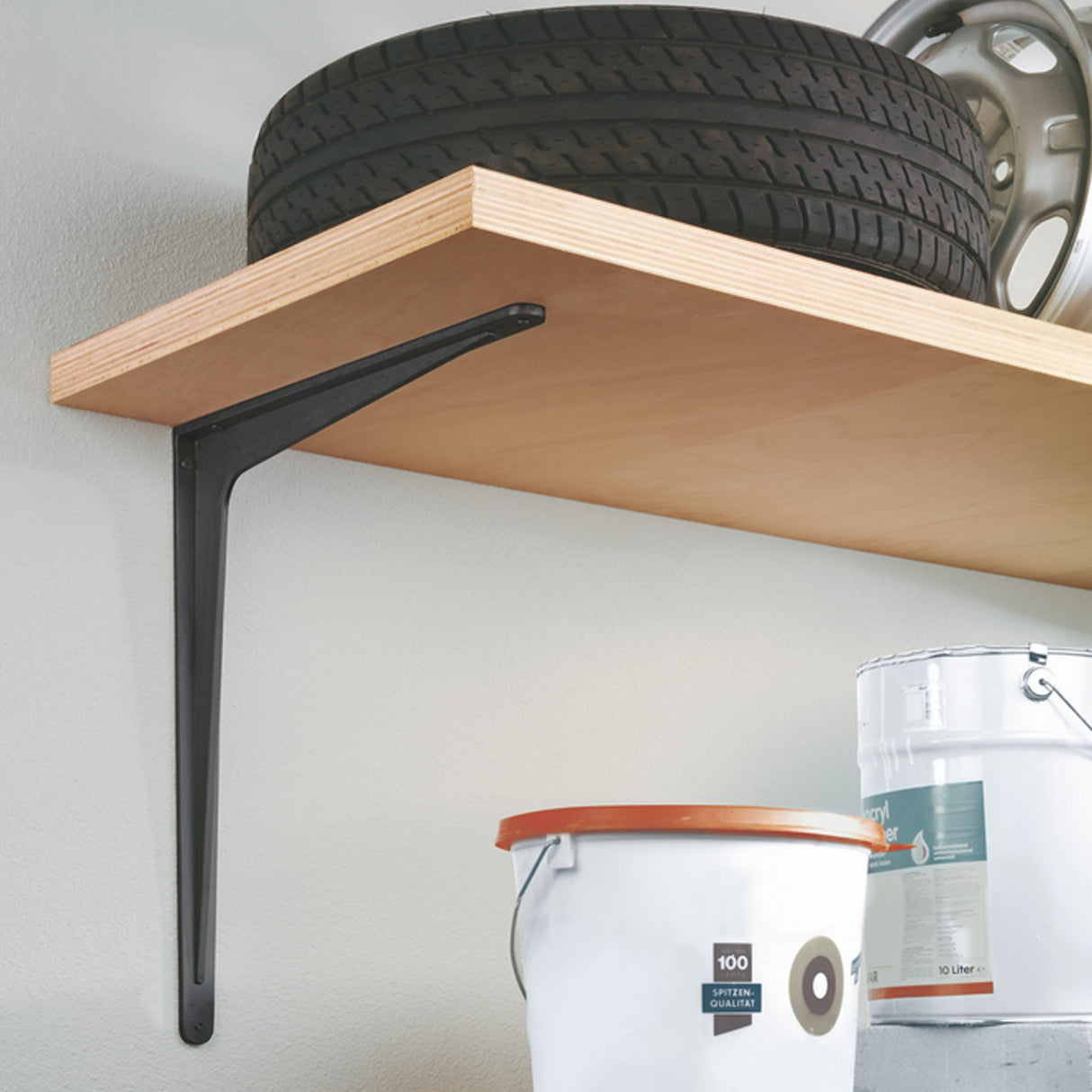 Strong Shelf Bracket Matte Black 240x190mm