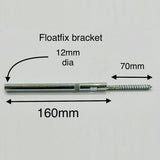 Floatfix Floating Shelf Bracket Steel 160x12mm (Pair)