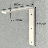 Strong Steel Shelf Bracket Matte White 150x175x25mm