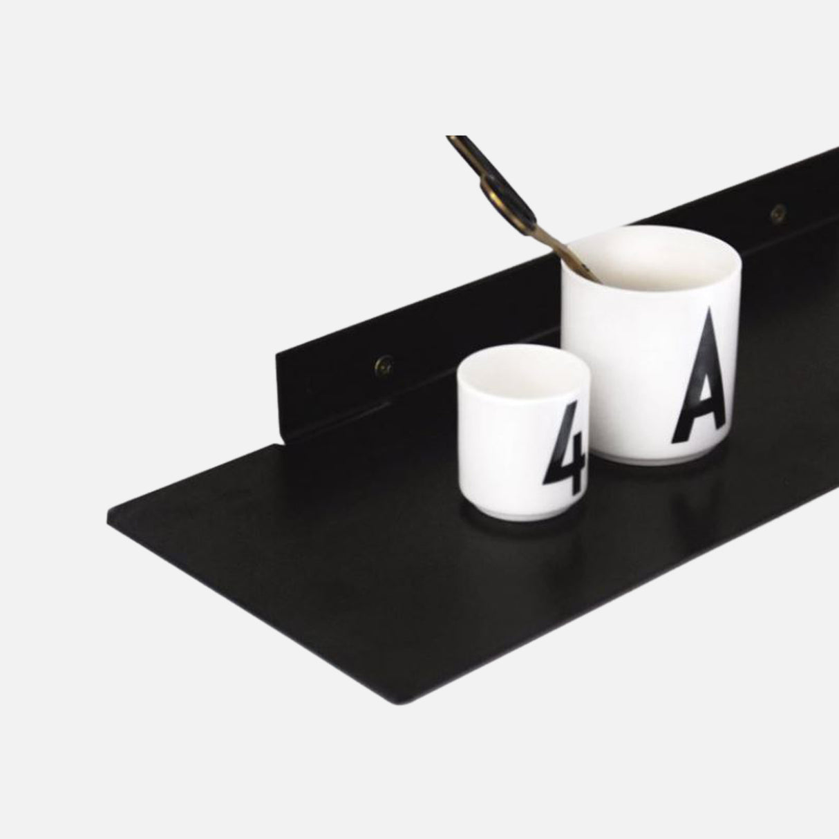 Katana Steel Floating Shelf Matte Black 600x200mm
