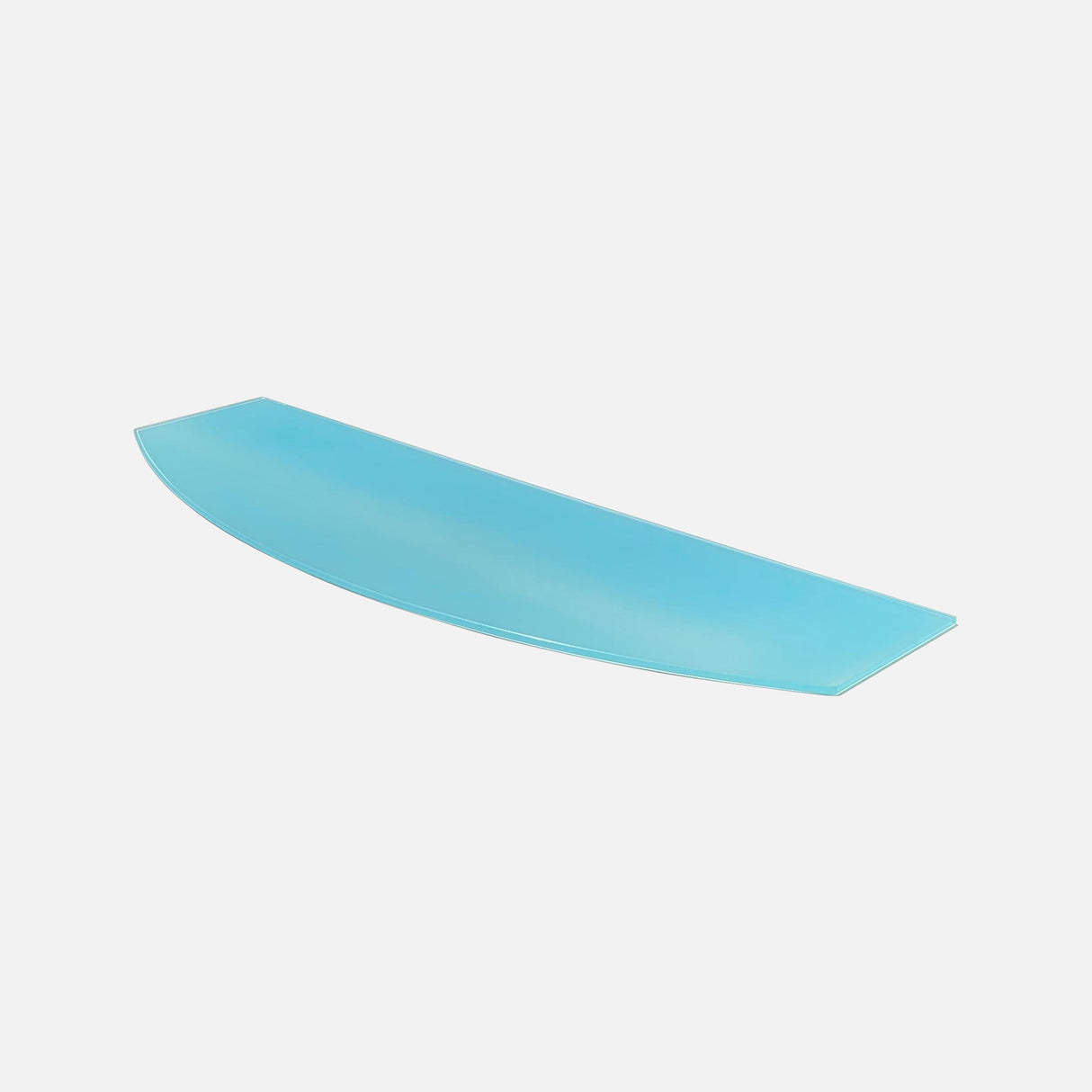 Light Blue Curved Glass 800x250x6mm