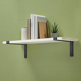 Lip Bracket And Vintage Effect White Pine Shelf Kit 600x200x18mm