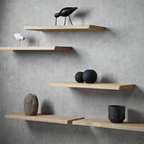 European Made Floating Oak Solid Shelf 600x200x25mm