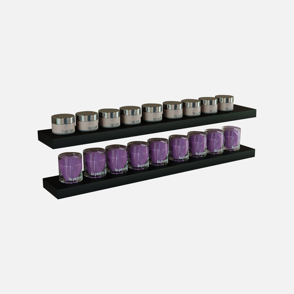 Matte Black Floating Shelves 1000x250x38mm (Double Deal)