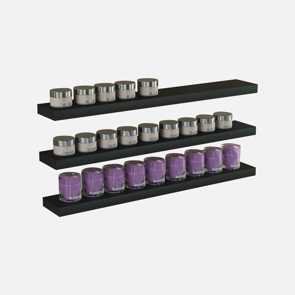 Matte Black Floating Shelves 1000x150x38mm (Triple Deal)