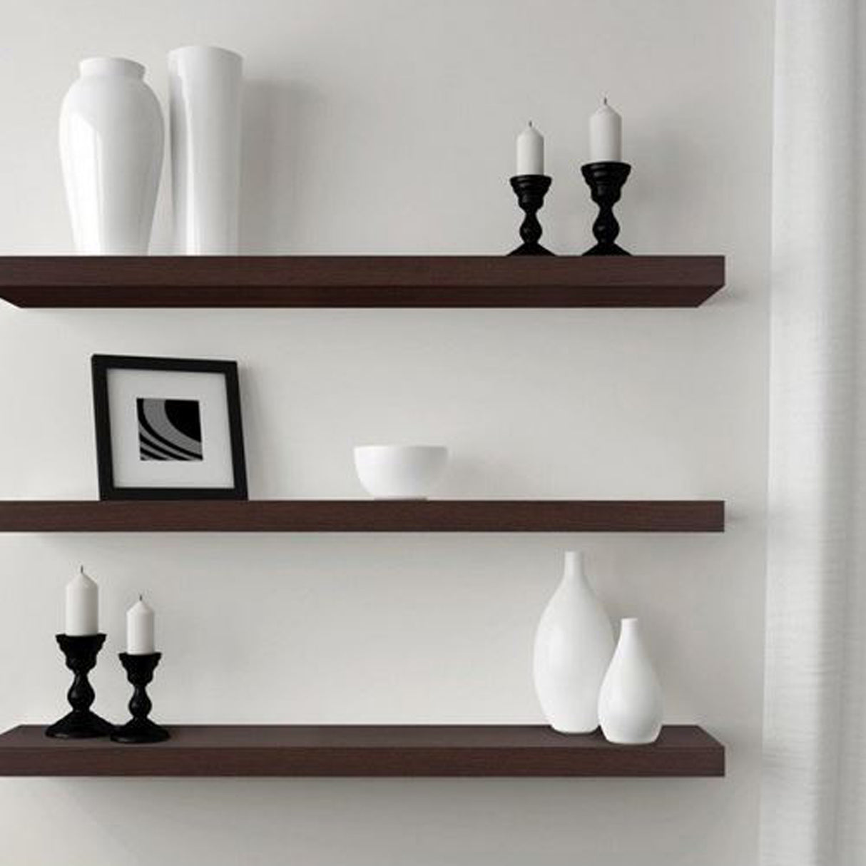 European Made Floating Shelves Mocca 900 (Triple Deal)