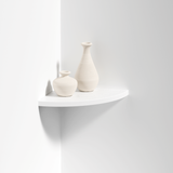 Floating Corner Shelf White 300x300x22mm