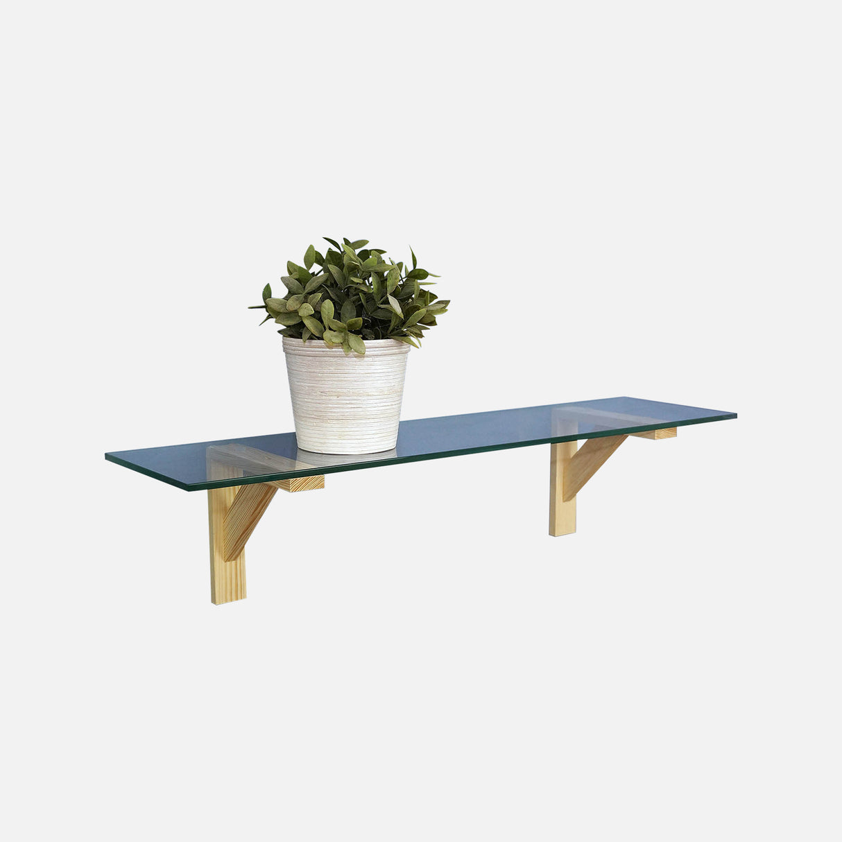 Pine Country Glass Shelf Kit 800x200x8mm