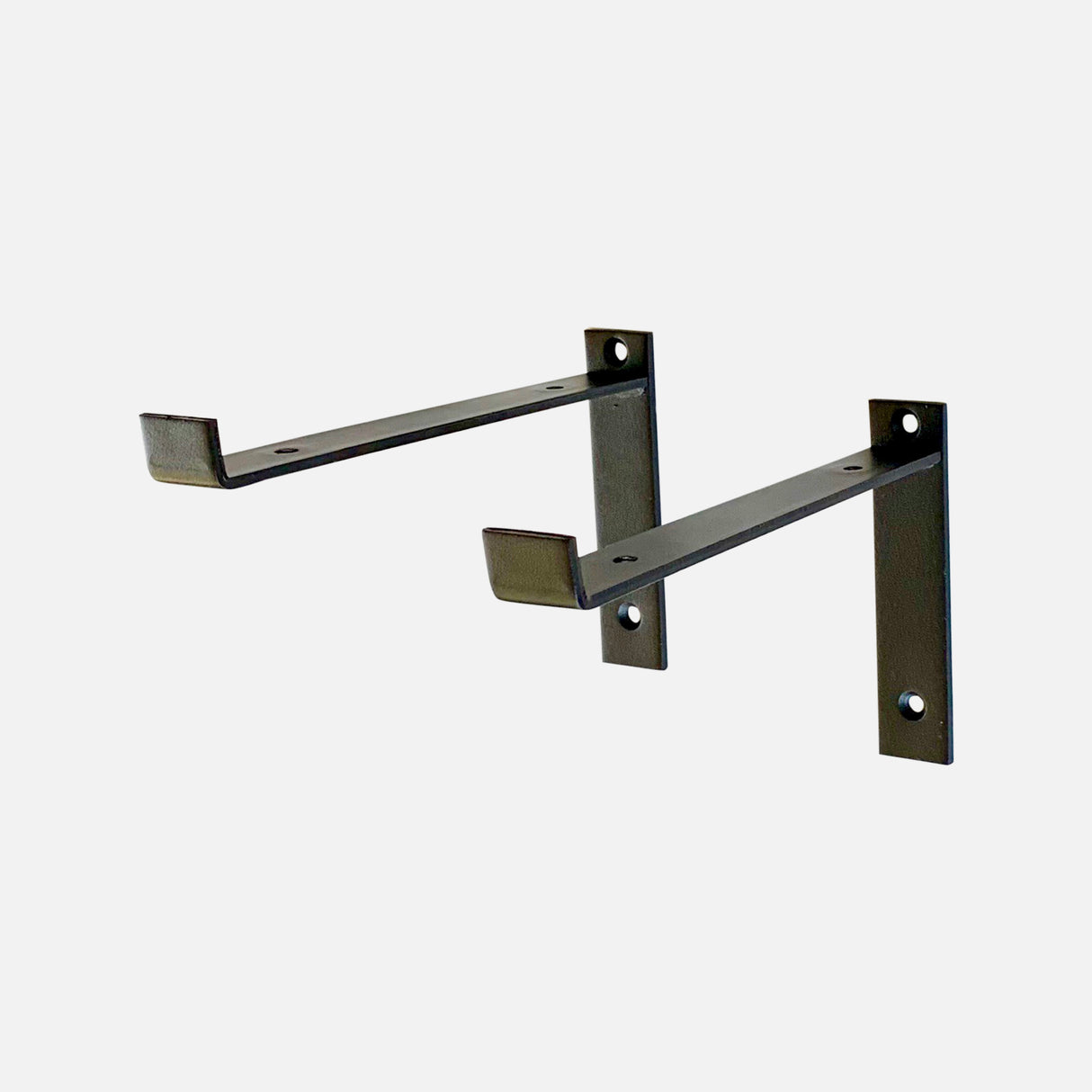 Lip Bracket Matte Black 208x130x30mm (Pair)