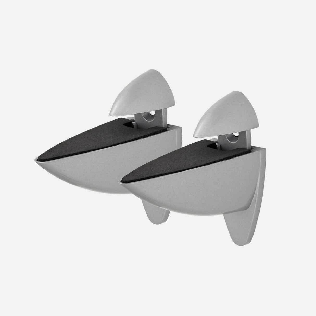 Ara Matt Silver Clip (Pair)