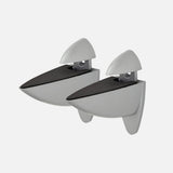 Ara Matt Silver Clip (Pair)