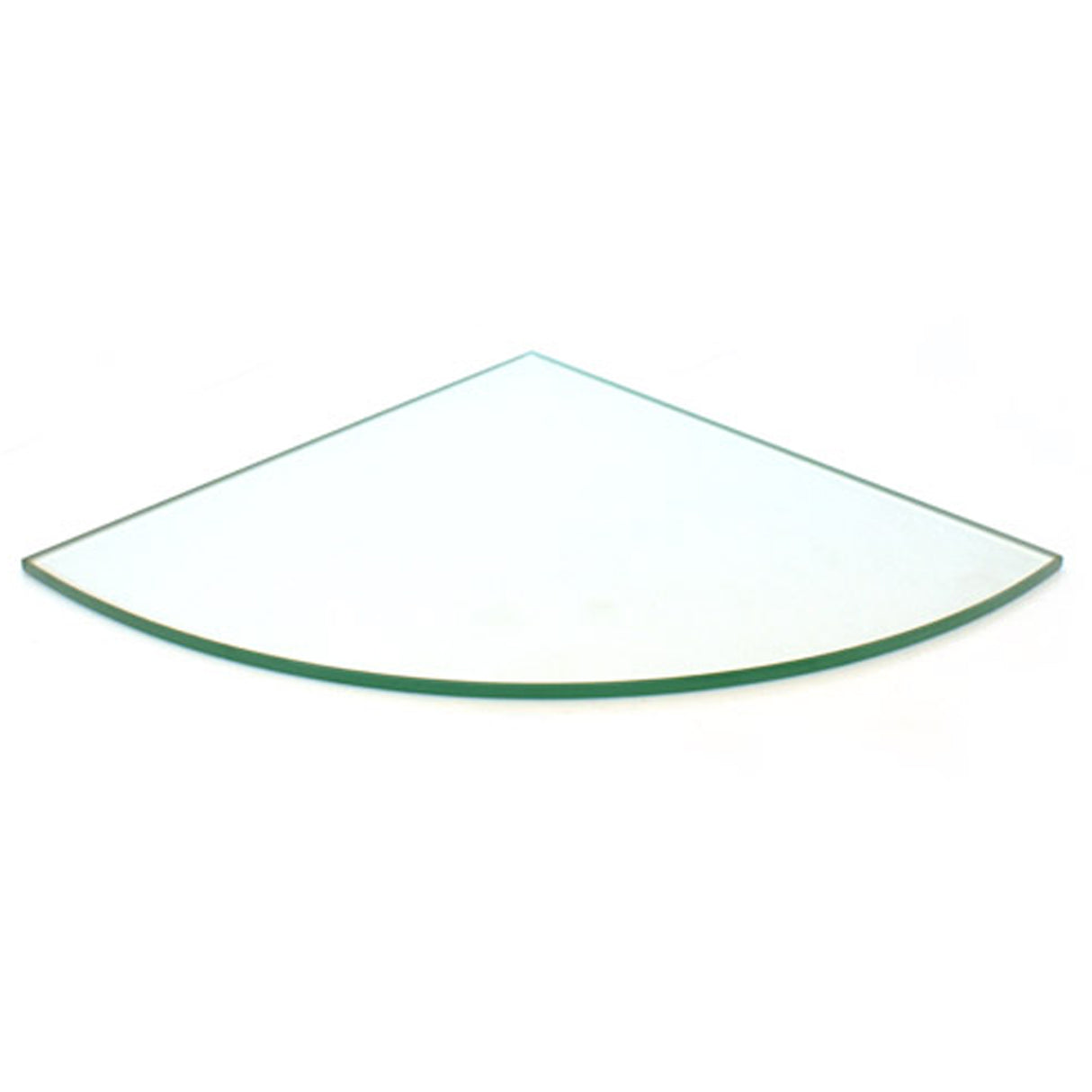 Clear Glass Corner Shelf Kit Jam Clips Stainless 250x250x8mm