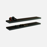 Matte Black Floating Shelves 1200x250x38mm (Double Deal)