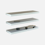 Floating Shelves Matte White 800x250x38mm (Triple Deal)