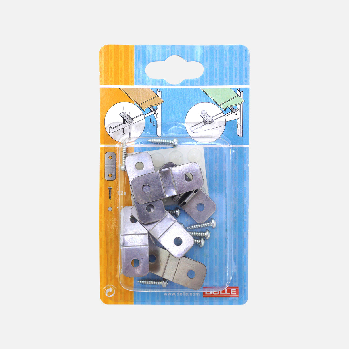 Shelf Locators Stainless Steel (Pack Of 6)
