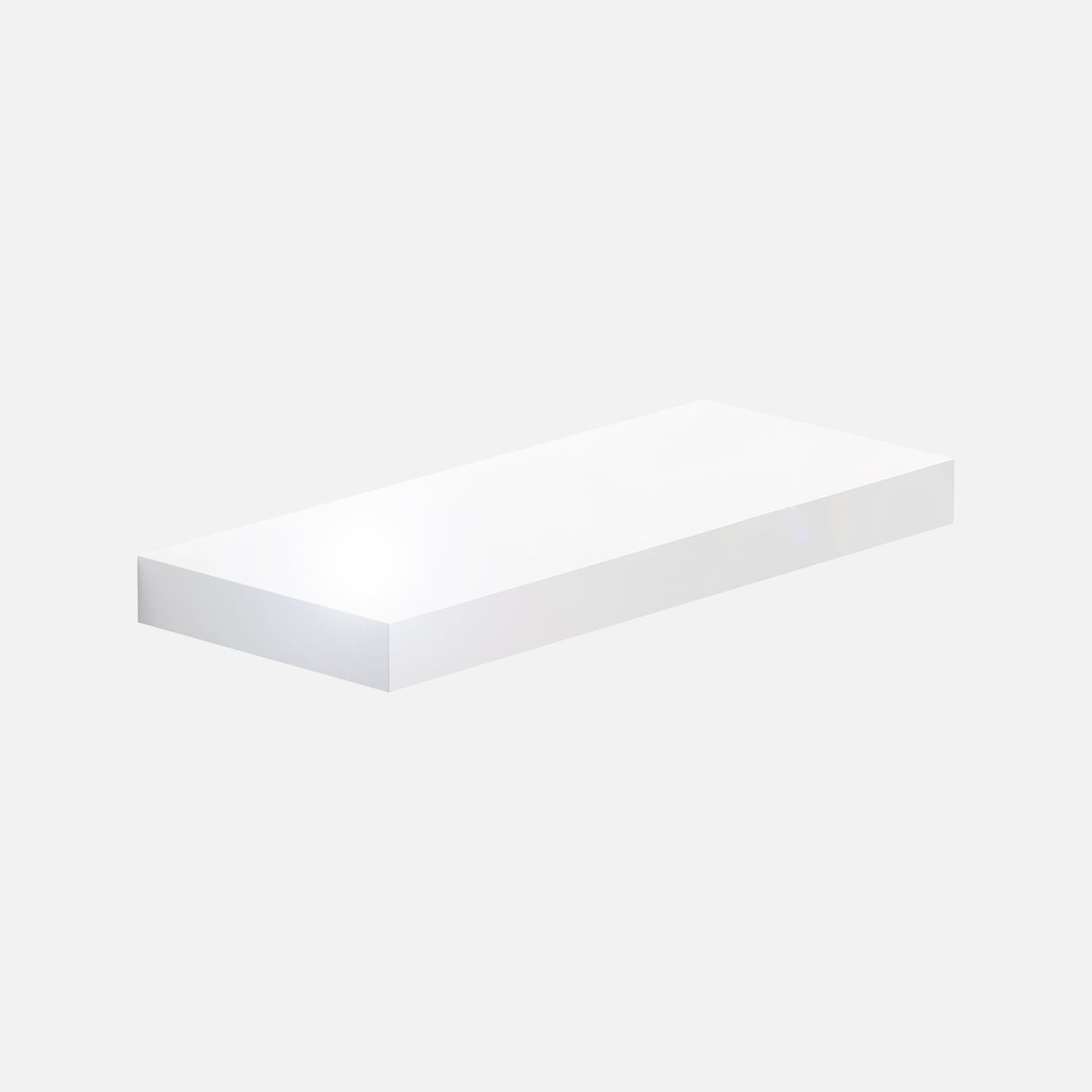 Floating Shelf Gloss White 600x250x50mm
