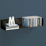 Showcase Steel Shelf Matte Black 600x150x115mm