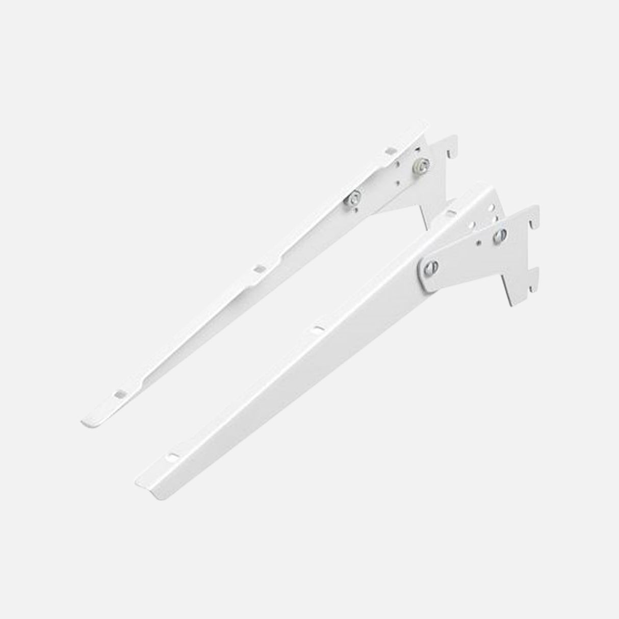 Adjustable Angle Brackets White 50mm Pitch (Pair)