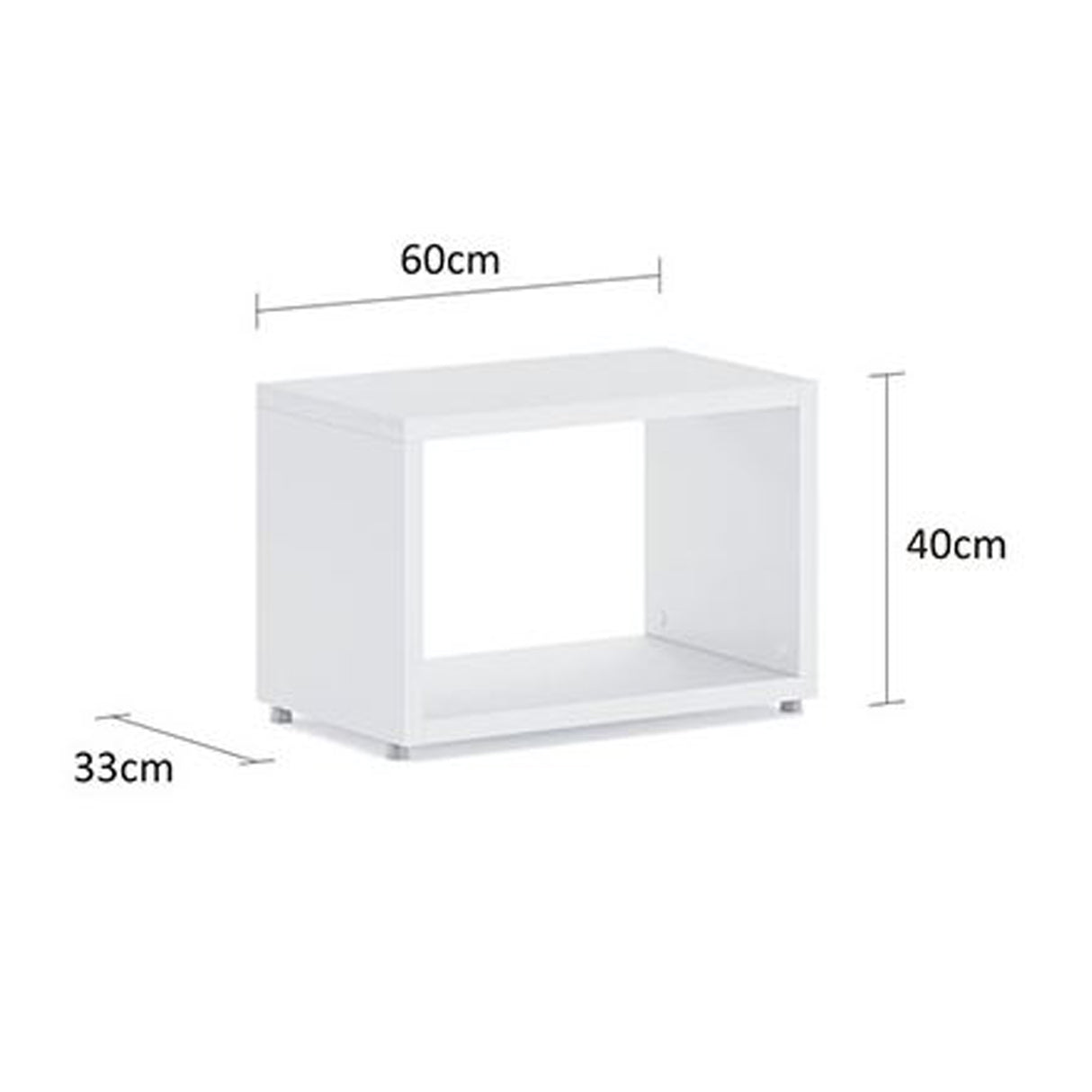 European Made Single Wide Boon Cube White