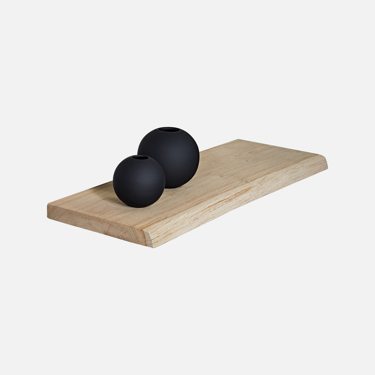European Made Floating Oak Solid Live Edge Shelf 600x200x25mm